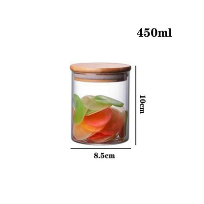 High Borosilicate Glass Tea Cans, Sealed Storage Cans, Transparent Tea Cans, Whole Grains, Candy Cans