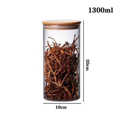 High Borosilicate Glass Tea Cans, Sealed Storage Cans, Transparent Tea Cans, Whole Grains, Candy Cans