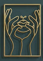 Metal Wall Decoration Art Body Line