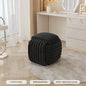 Creamy-style Chubby-shaped Woven Footstool For Dressing Makeup And Shoe-changing In Small-space Bedrooms
