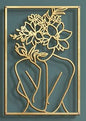 Metal Wall Decoration Art Body Line